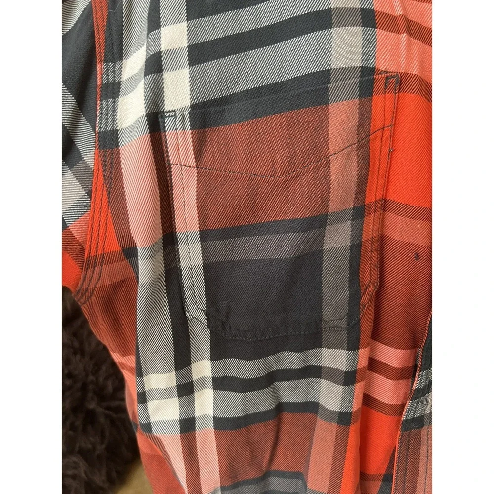 The‎ North Face NewPlaid Button Up Shirt Woven Red/black Mens Sz XXL %100 Cotton